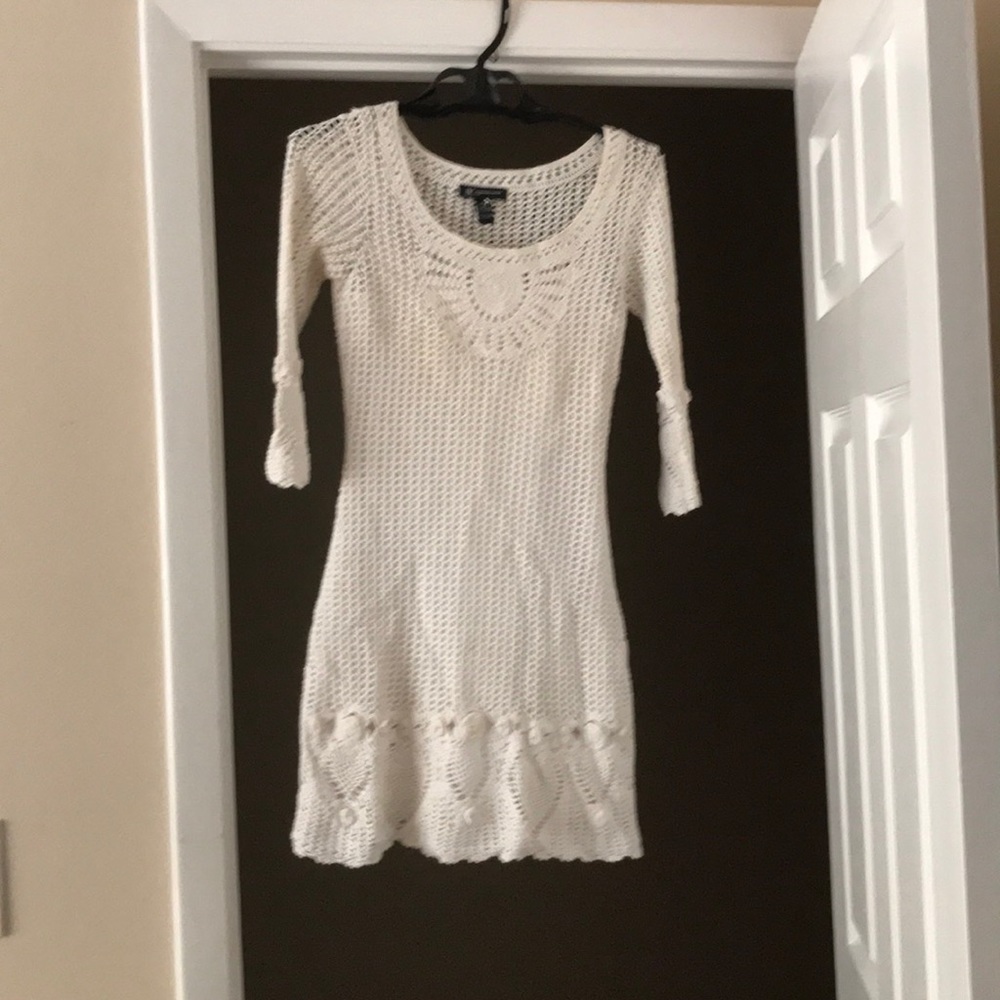 White Crochet Dress
